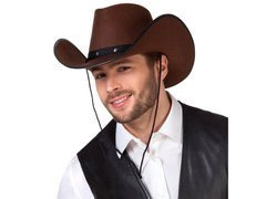 Barna cowboy kalap - 1 db.