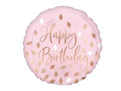 Boldog születésnapot fólialufi konfettivel - cm - 1 db.