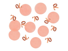 Hetvenes évek születésnapi konfetti rózsaszín arany - 25g