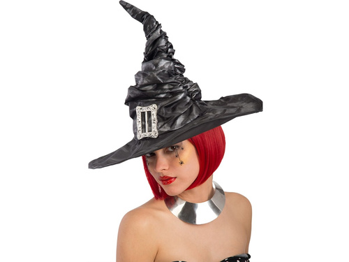 Boszorkánysapka szürke Halloweenre - 1 db.