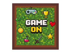 Game On születésnapi szalvéta - 33 cm - 20 db.