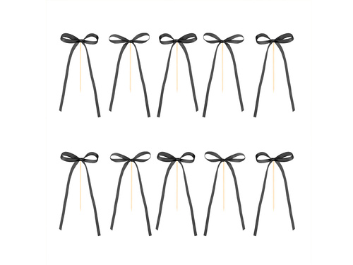 Cake Cupcake Picks - fekete - 10 db.