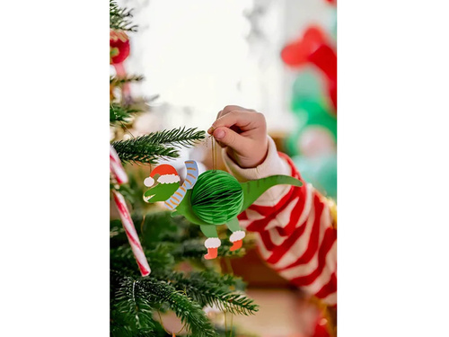 Karácsonyfa rozettás díszítő szett - 5 db.