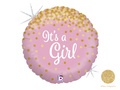 It's a Girl rózsaszín fólialufi - 46 cm - 1 db.