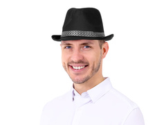 Gengszterkalap fekete - 1 db.