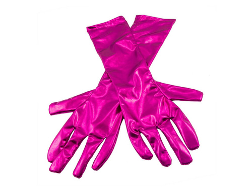 Rózsaszín farsangi kesztyű - 40 cm.