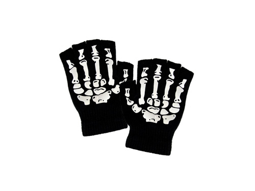 Ujjatlan gyapjú csontváz kesztyű