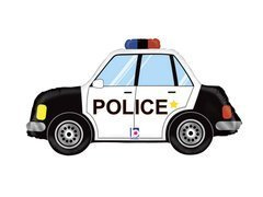 Rendőrségi rádióautó fólialufi - 86 cm - 1 db.