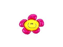 Rózsaszín virágos fólialufi - 34 x 37 cm