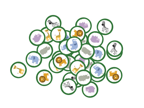 Szafari születésnapi konfetti - 36 db.