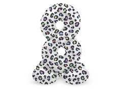 Number 8 Párduc álló fólialufi - 41 cm - 1 db.