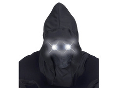 Fekete csuklya világító szemekkel - 1 db.