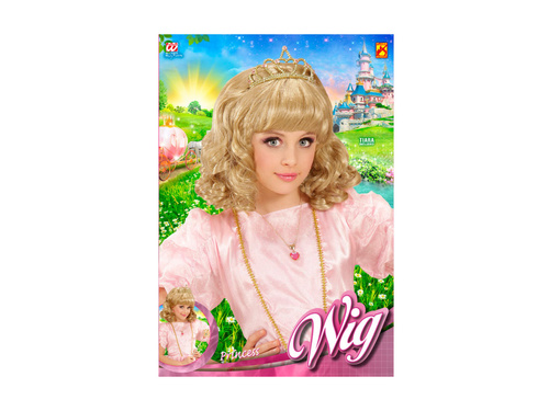 Szőke hercegnő paróka tiarával