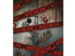 Fertőzóna szalag dekoráció - 6 m - 1 db.