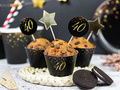 Szikrázó cupcake liners negyvenedik születésnapra - 6 db.