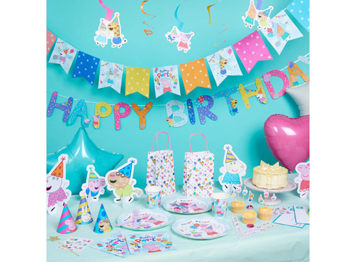 Boldog születésnapot Peppa Pig banner - 320 cm - 1 db.