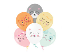 Macska latex lufi - 30 cm - 6 db.