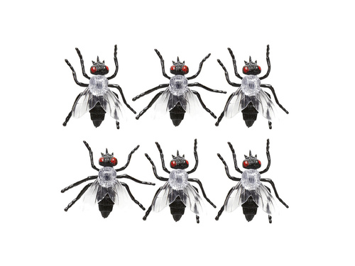 Műanyag legyek Halloweenre - 6 db.