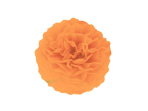 Függő pom pom virág dekoráció - narancssárga - 35 cm - 1 db.