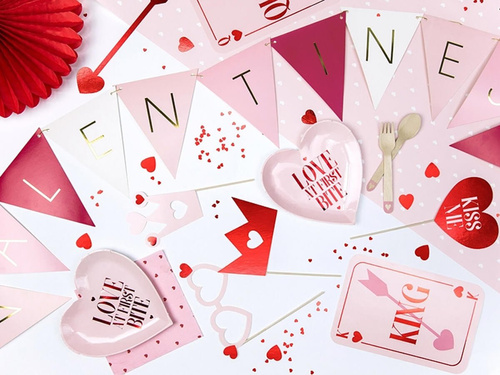 Valentin napi piros zászló banner - 2,1 m - 1 db.