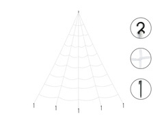 Nagy fehér pókháló - 5 x 4 m - 1 db.