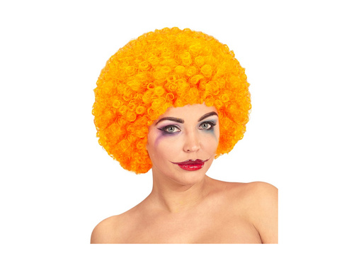 Göndör bohóc paróka narancs afro haj