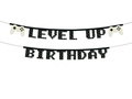 Level up Gamer születésnapi banner - 250 cm - 1 db.