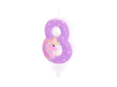 Egyszarvú számgyertya - 8 - nyolc - nyolc