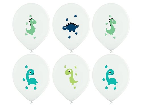 Jolly Dinoszauruszok nyomtatott lufi - 37 cm - 50 db.