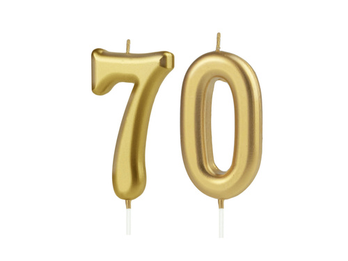 Arany számgyertyák - 70 - 2 db.