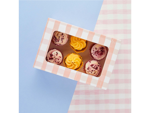 Dekoratív cupcake dobozok - 16cm x 24cm - 1 db.