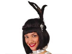 Retro tollas fejpánt fekete - 1 db.