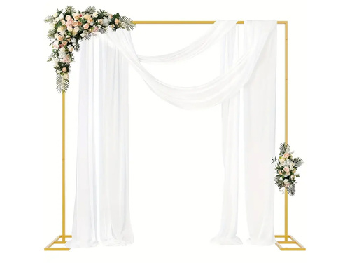 Téglalap alakú arany lufi keret - 200 x 200 cm - 1 db.