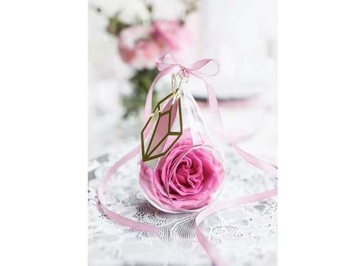 Szatén szalag, világos rózsaszín, 6 mm / 25 m, 1 db.