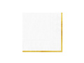 Fehér papírszalvéta aranyszegéllyel - 33 cm - 10 db.