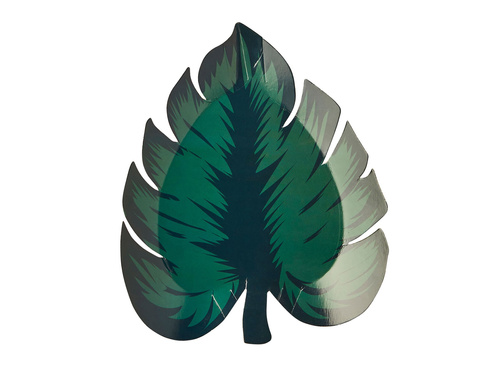 Trópusi levelek papírtányér -24cm x 20cm - 8 db.