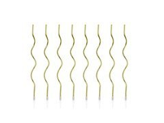 Arany csavart születésnapi gyertyák - 14 cm - 8 db.