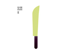 Műanyag machete, amely világít a sötétben - 52 cm