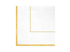 Elegáns arany fehér papírszalvéta - 33 cm - 10 db.