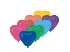Léggömbök mix színes szívek - 29 cm - 10 db.