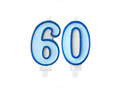 Kék számgyertyák - 60 - hatvan - 2 db.