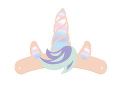 Egyszarvú papír szalagok - 6 db.