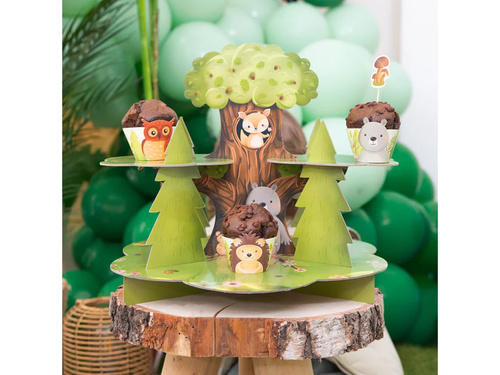 Forest Friends cupcake flitteres állvány - 1 db.