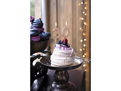 Gyertya nullás szám rózsaarany - 0 - 1 db.