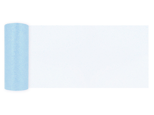 Kék csillogó tüll - 15 cm x 9 méter - 1 db.