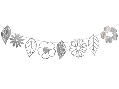 Ezüst virágfüzér - 1 db.