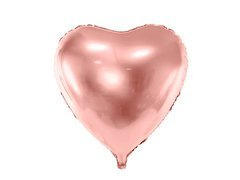 Fólialufi Szív arany rózsaszín - 73 cm - 1 db.