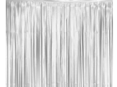 Függöny - Ajtófüggöny matt ezüst - 100 x 200 cm