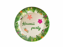 Hawaii Party papírtányérok - 18 cm - 6 db.