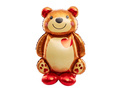 Teddy maci szívvel álló fólialufi - 91 cm x 65 cm - 1 db.